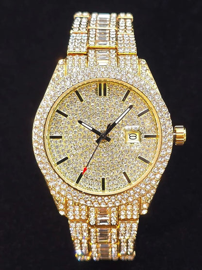 Relógio 18K Gold Iced Money